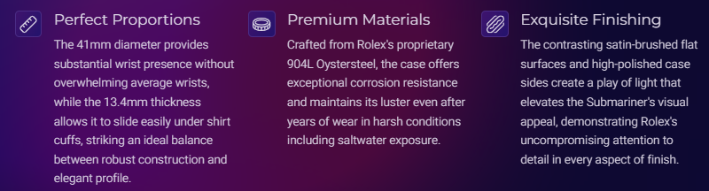 Rolex Submariner 126610LN Beauty in Design: The Case