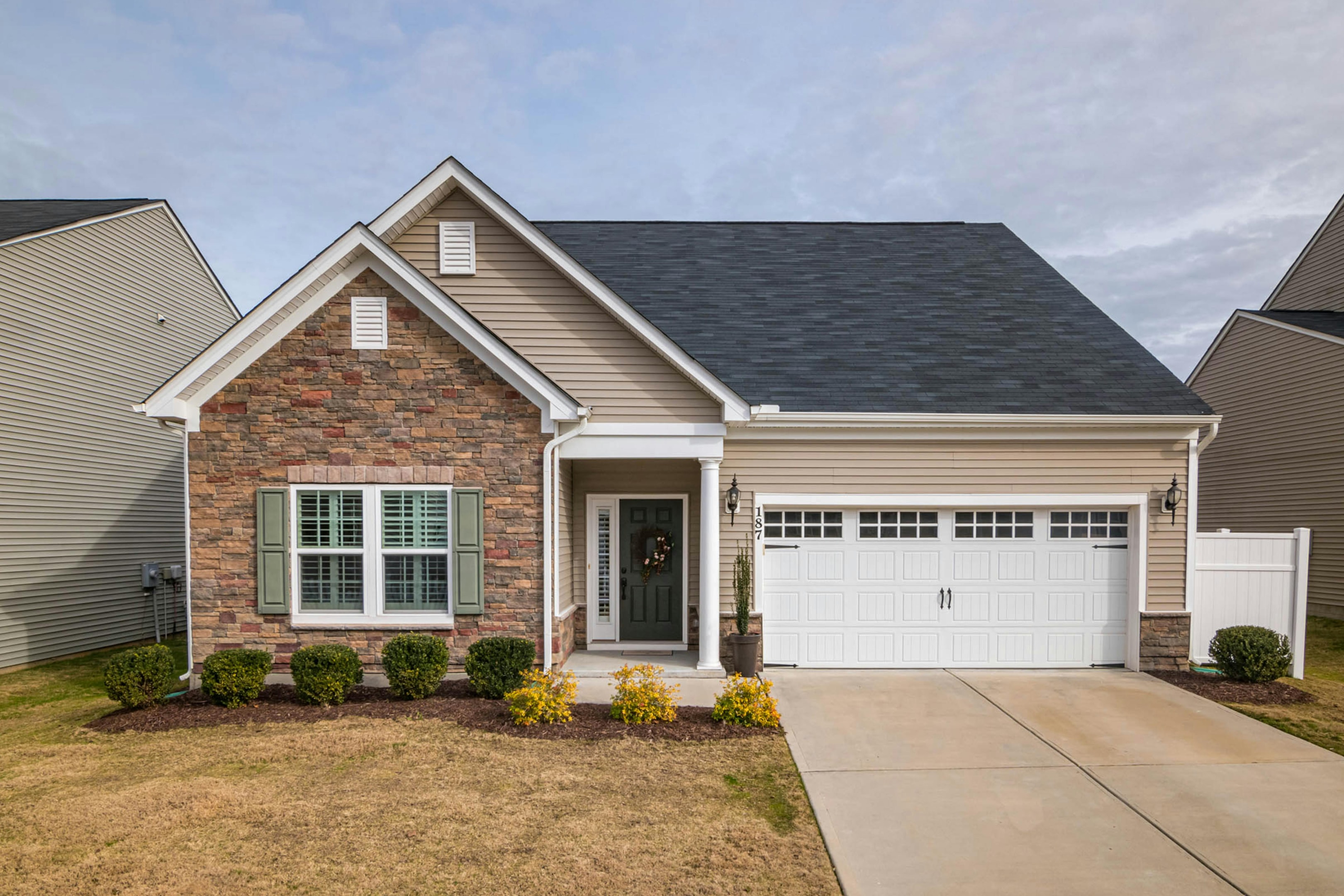 Single family house in suburban neighborhood.