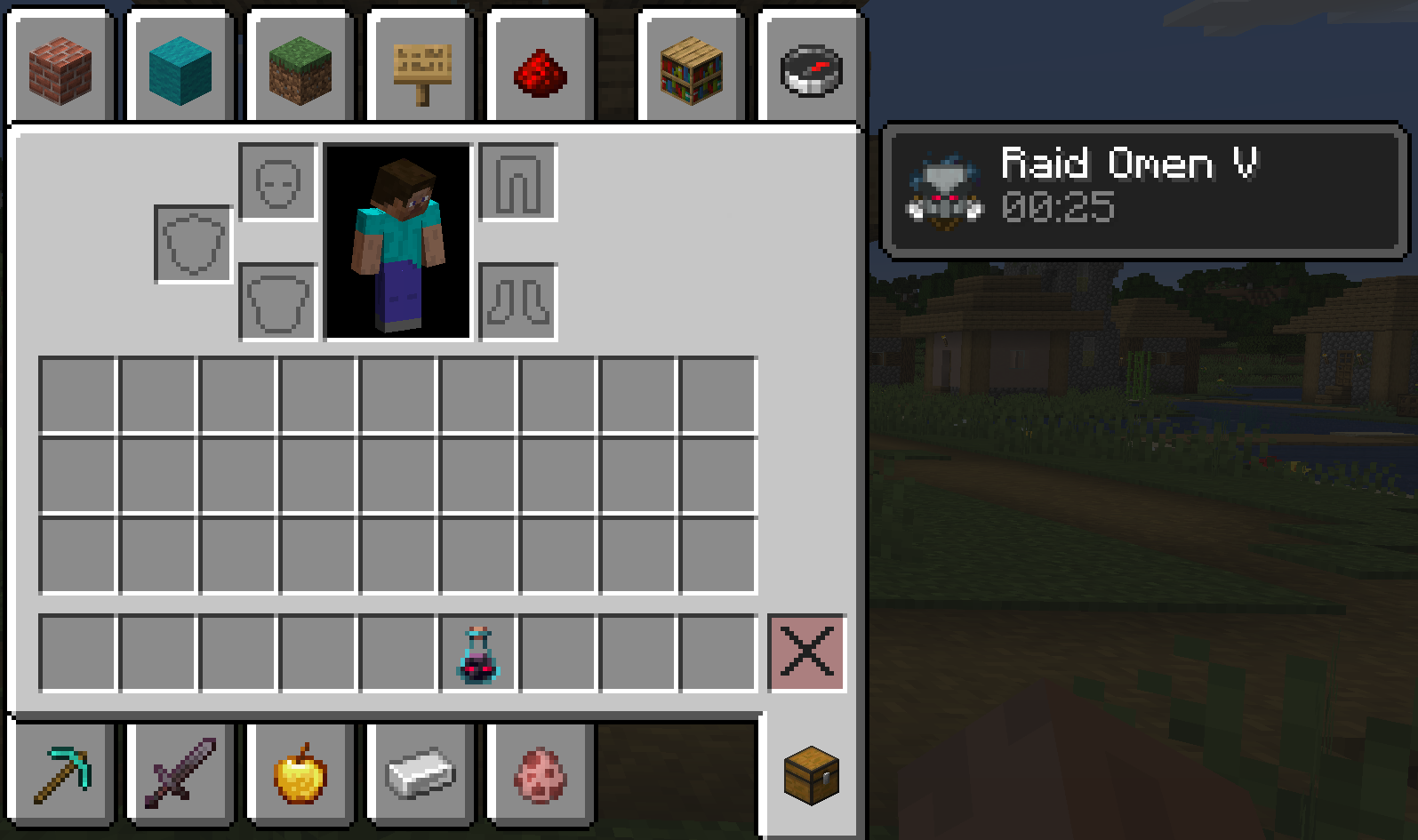 The Bad Omen is now a Raid one. This will happen a few seconds after you enter the Village.