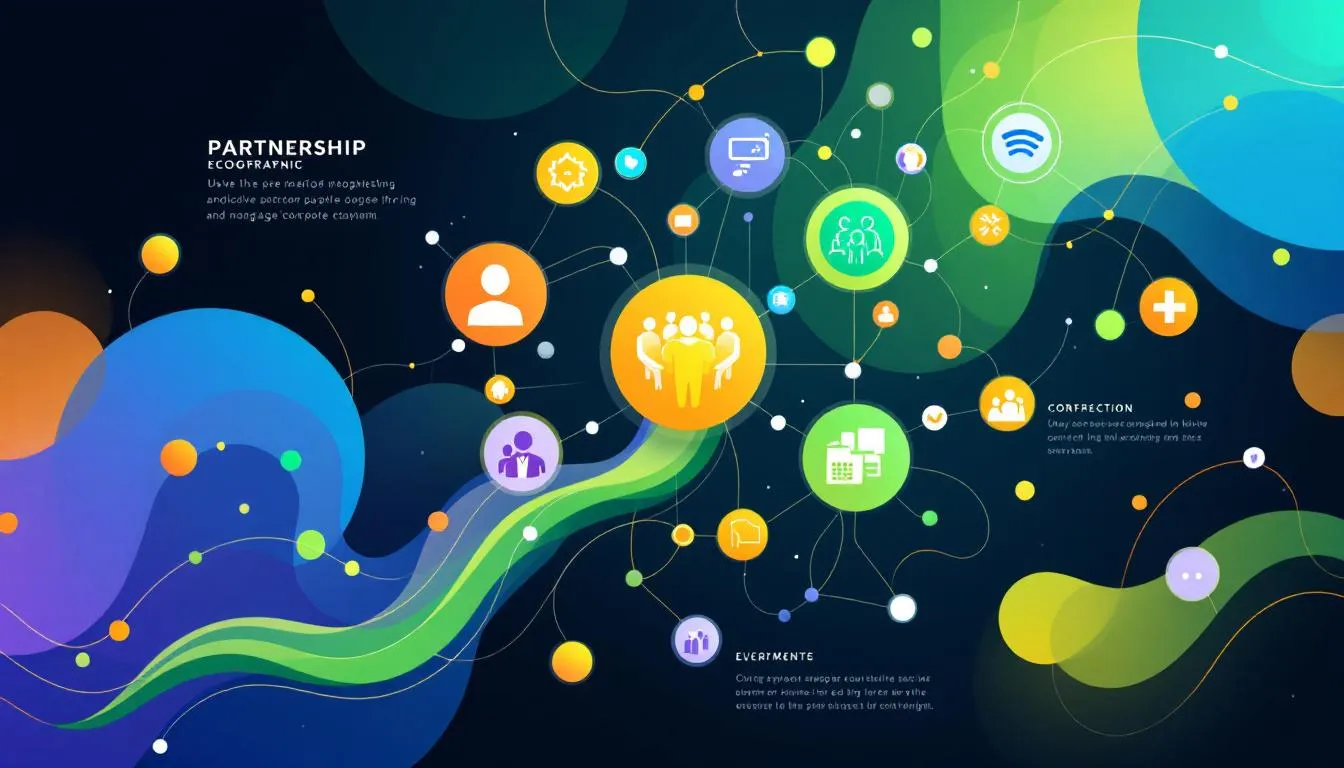 A thriving partnership ecosystem, showcasing the sustainability and scaling of collaborative initiatives.