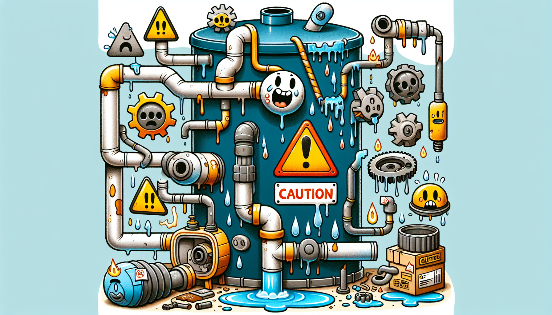 An illustration showing the risks associated with buying a second hand hot water system.