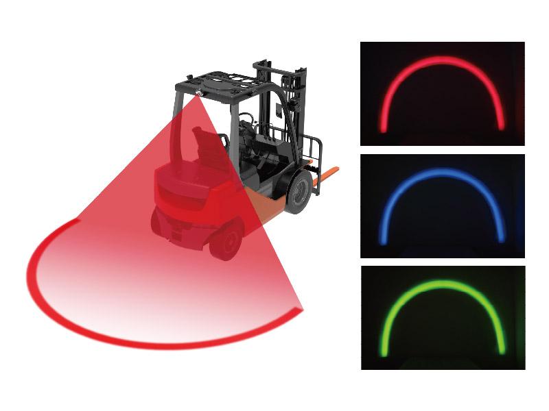 Forklift Approach Warning Light-Red LED Arc Beam
