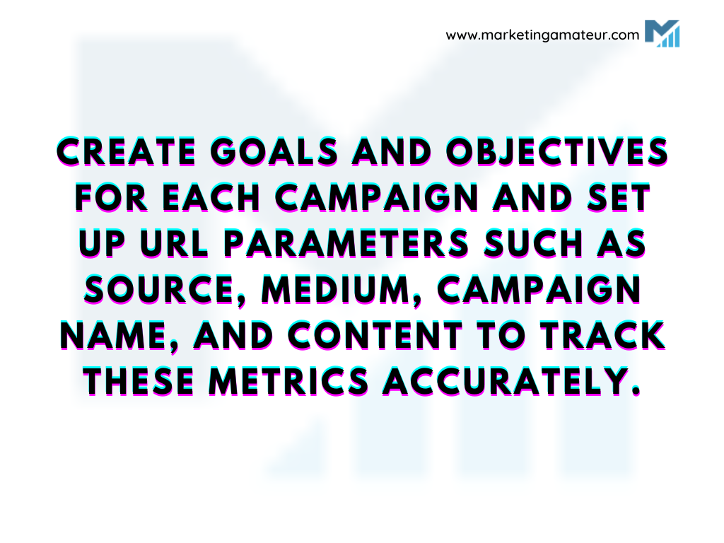 Create goals and objectives for each campaign