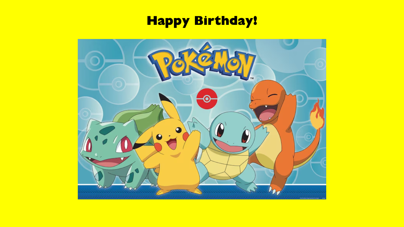 Pokemon Birthday Template 