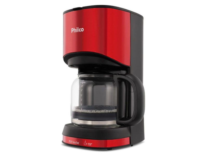 Cafeteira Philco Vermelha PCF41. Imagem: www.amazon.com.br.