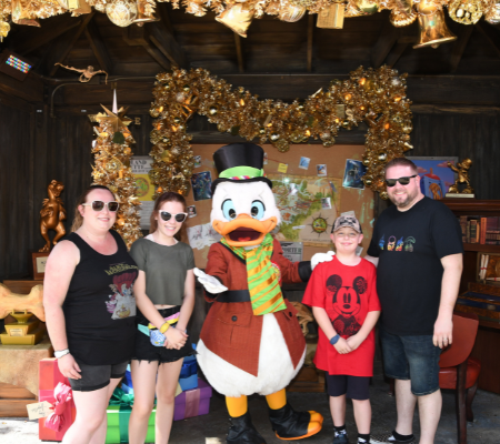 Meeting Scrooge McDuck at Animal Kingdom