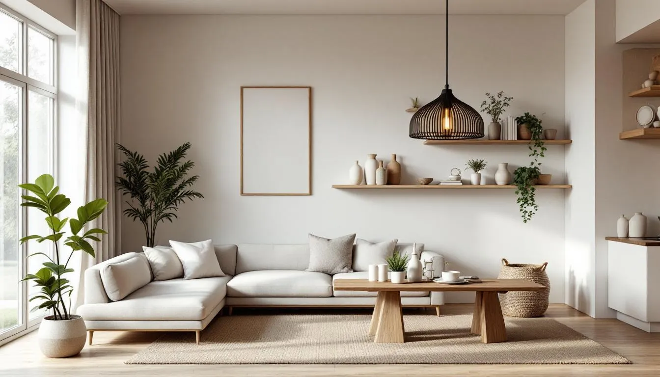 The image depicts a trendy home interior filled with Pinterest-inspired decor elements, showcasing a harmonious blend of colors and textures that reflect current home decor trends. This inviting space is designed to inspire Pinterest users seeking new ideas for their own homes, highlighting popular styles that resonate with a vast audience of active users on social media platforms.