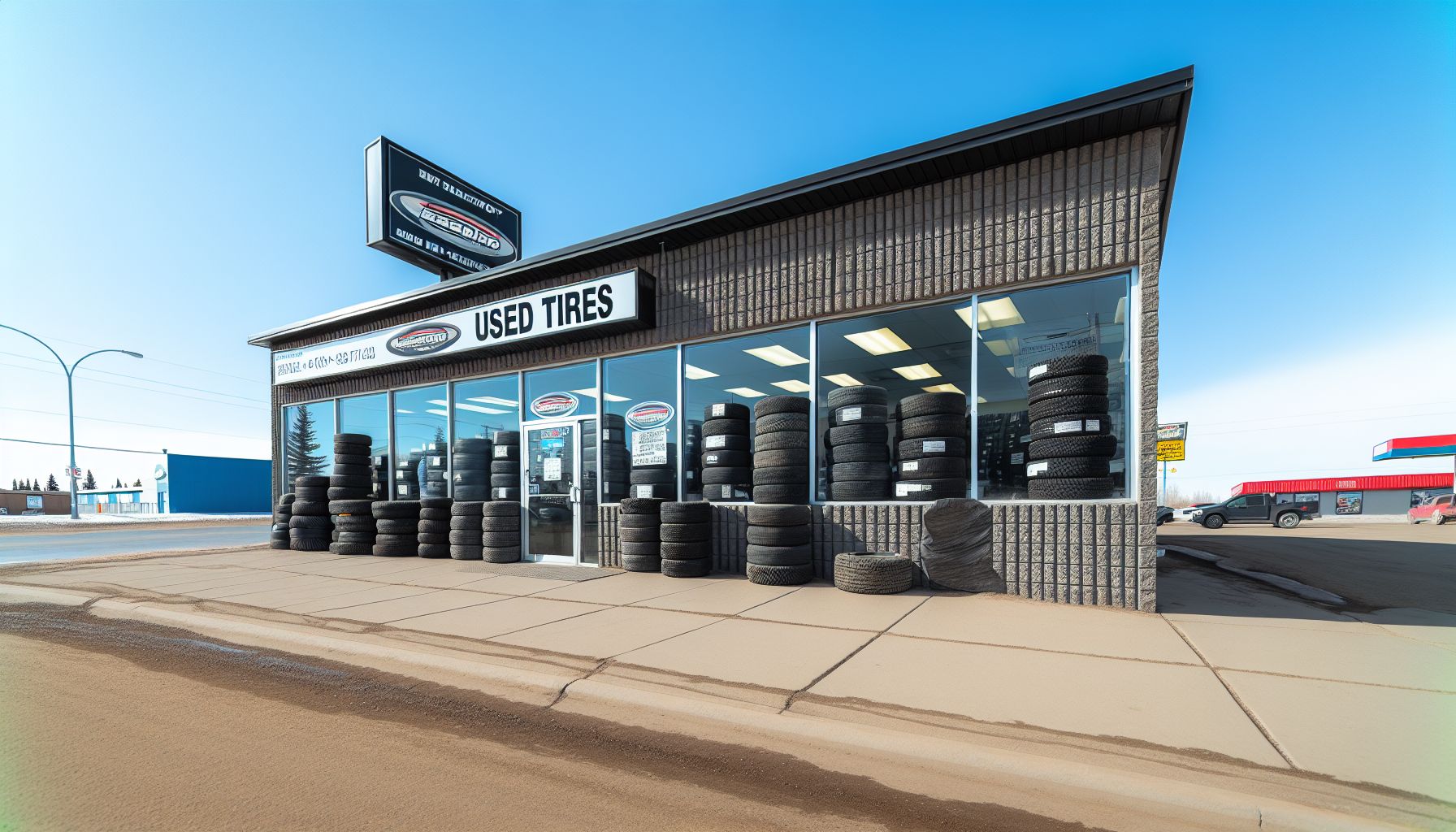 Reputable used tire shop exterior