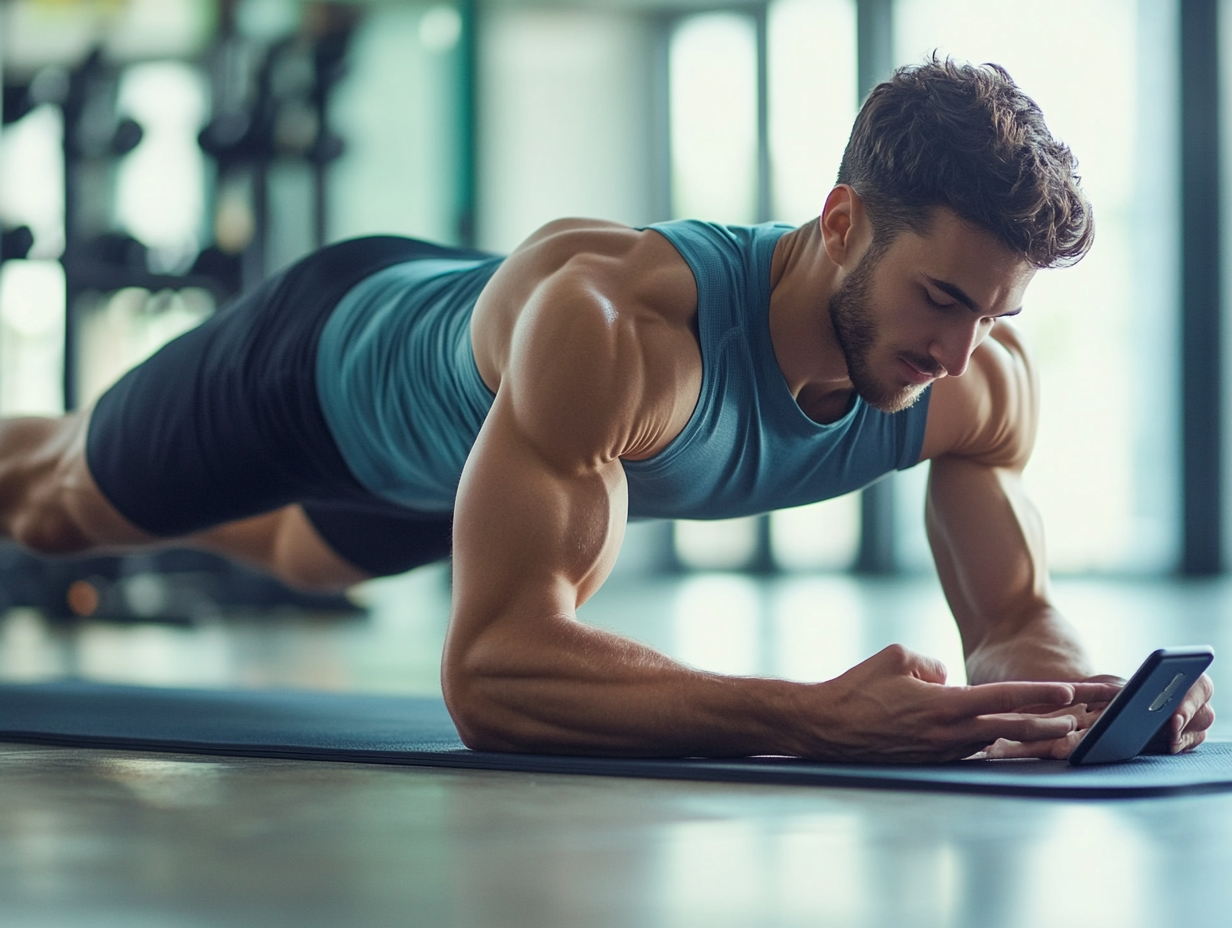 Man doing a plank for weight loss