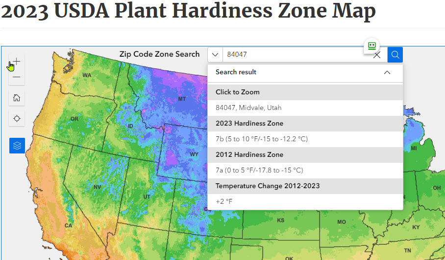 Find your plant hardiness zone