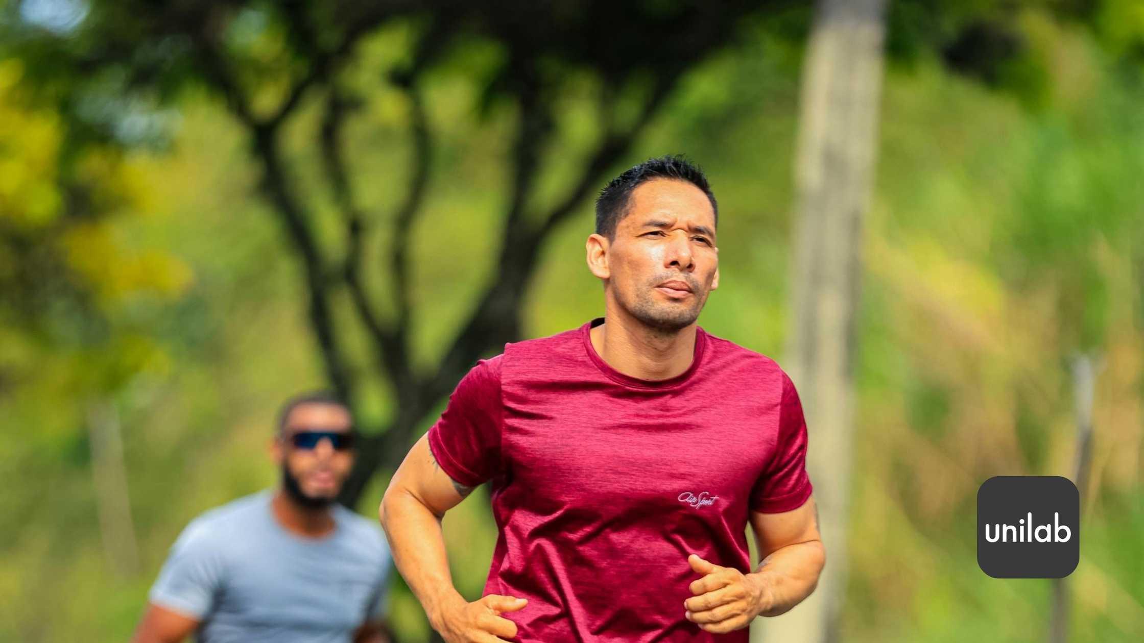 A man running a marathon