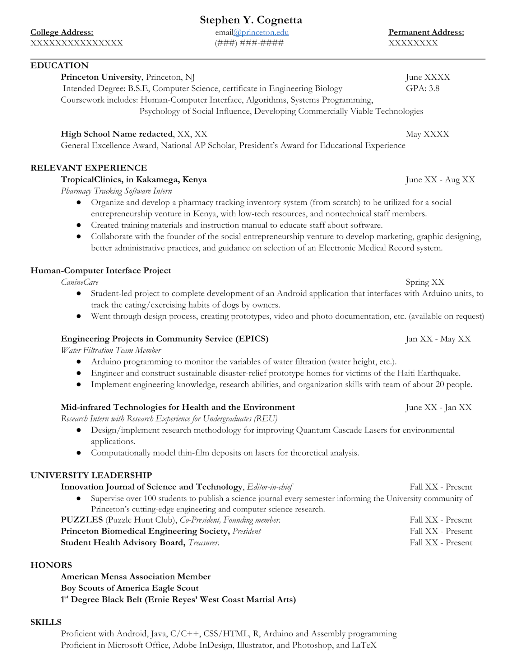 resume objective examples for product manager