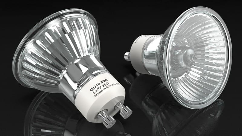 GU10 bulb with twist-and-lock base