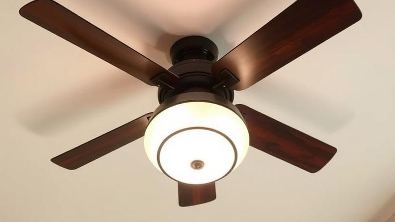 A ceiling fan include built-in lighting