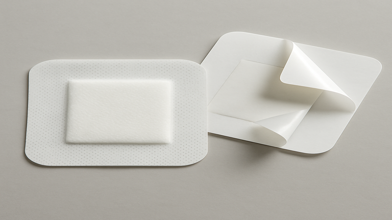 To maintain sterility, medical wound dressings are removed from their backing only at the time of application