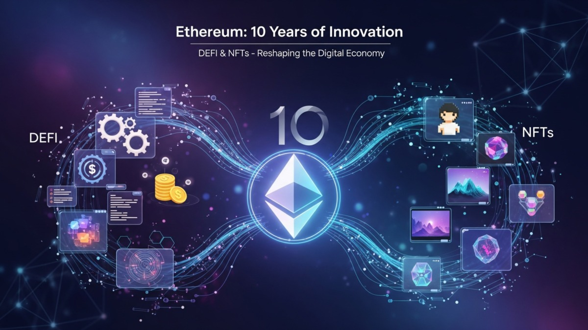 An image showcasing the evolution of Ethereum over 10 years. 