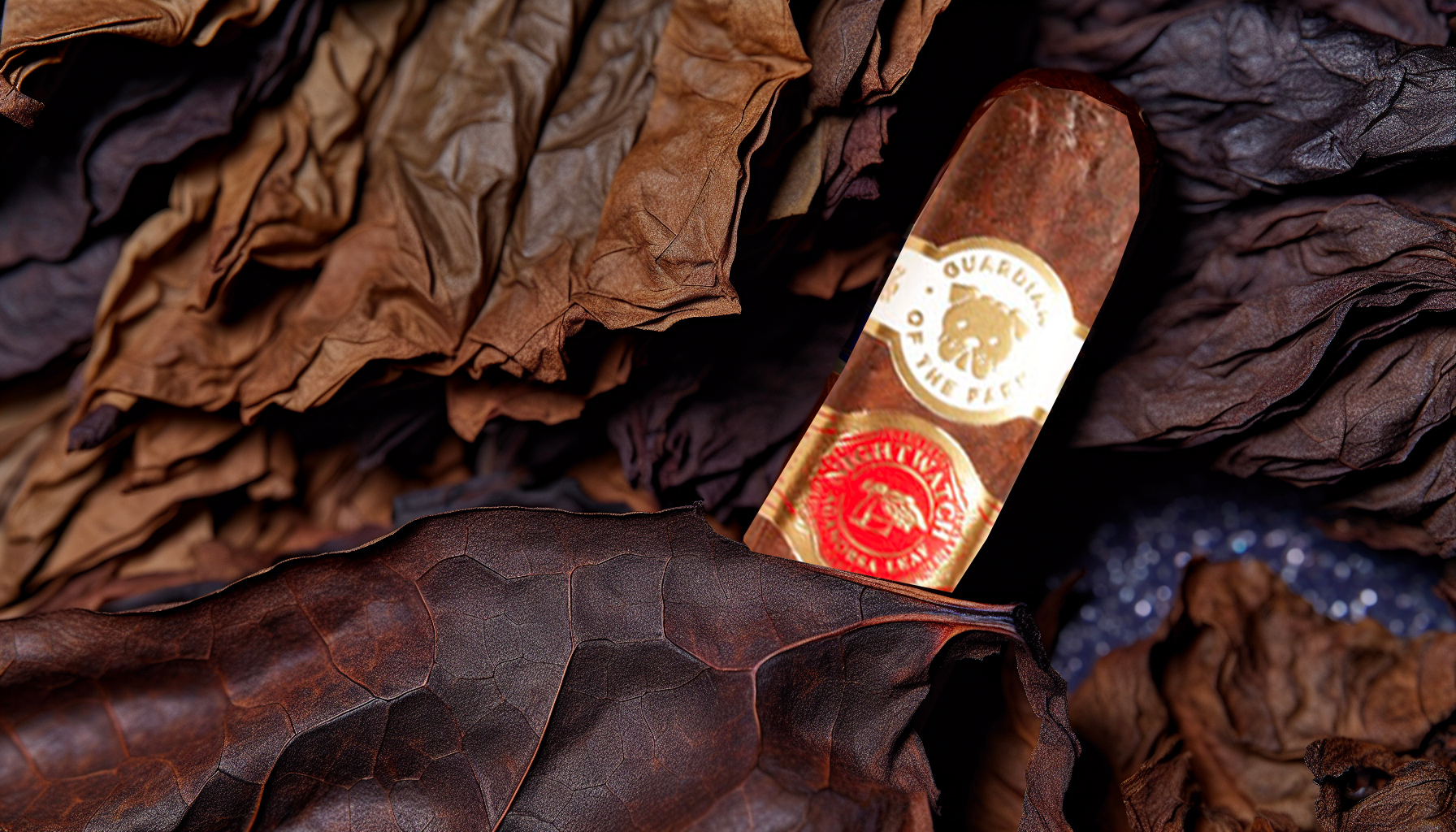 Close-up of the components used in the Guardian of the Farm Nightwatch cigar blend