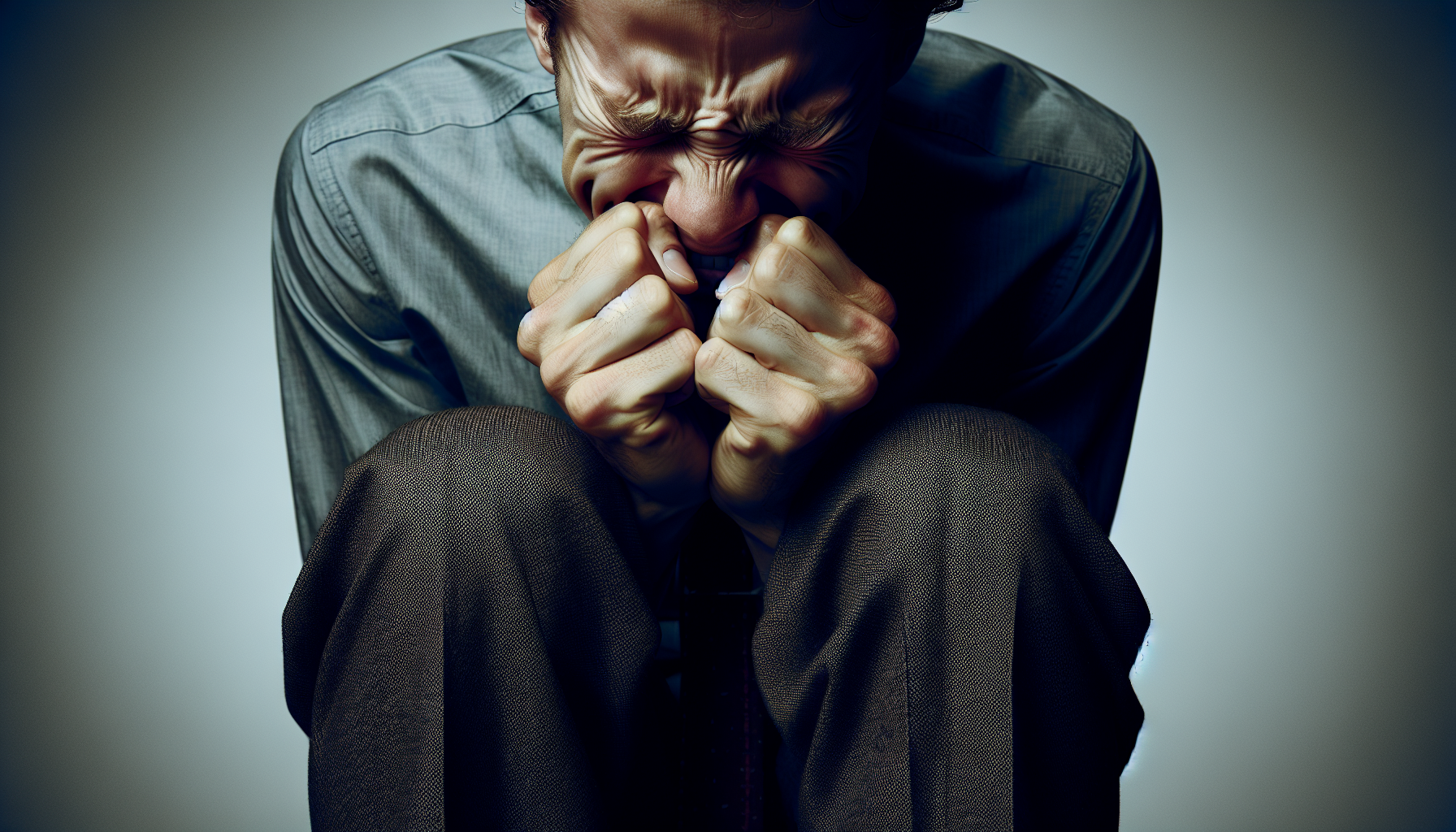 Illustration of a person experiencing abdominal pain and bloating