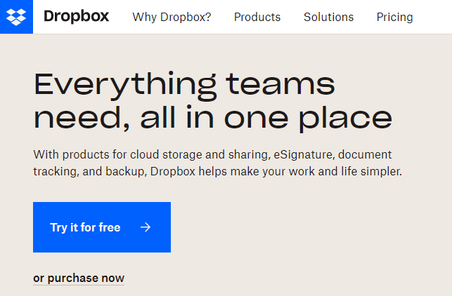 Set up Dropbox account