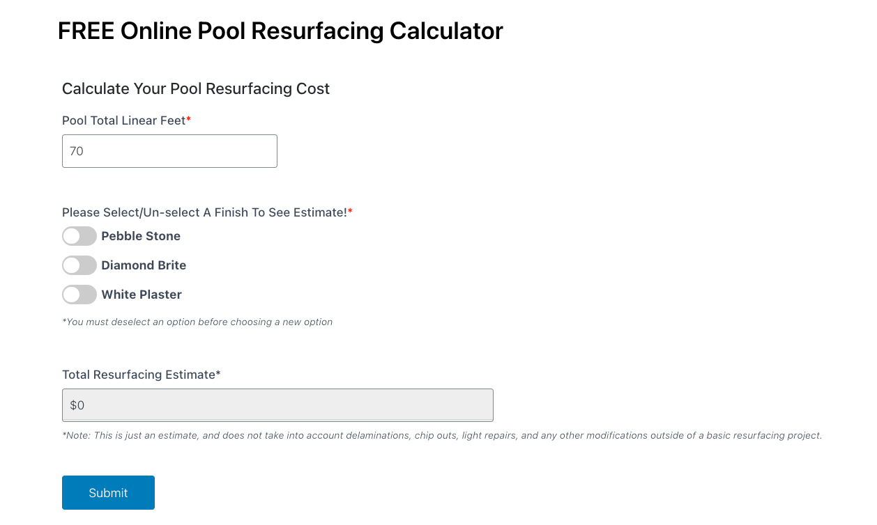 Take A Look About Pool Resurfacing Cost Calculator