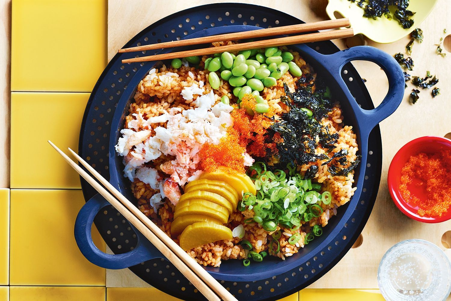 Spanner Crab Rice with Edamame and Tobiko