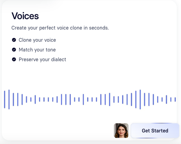 Synthesia Voices feature