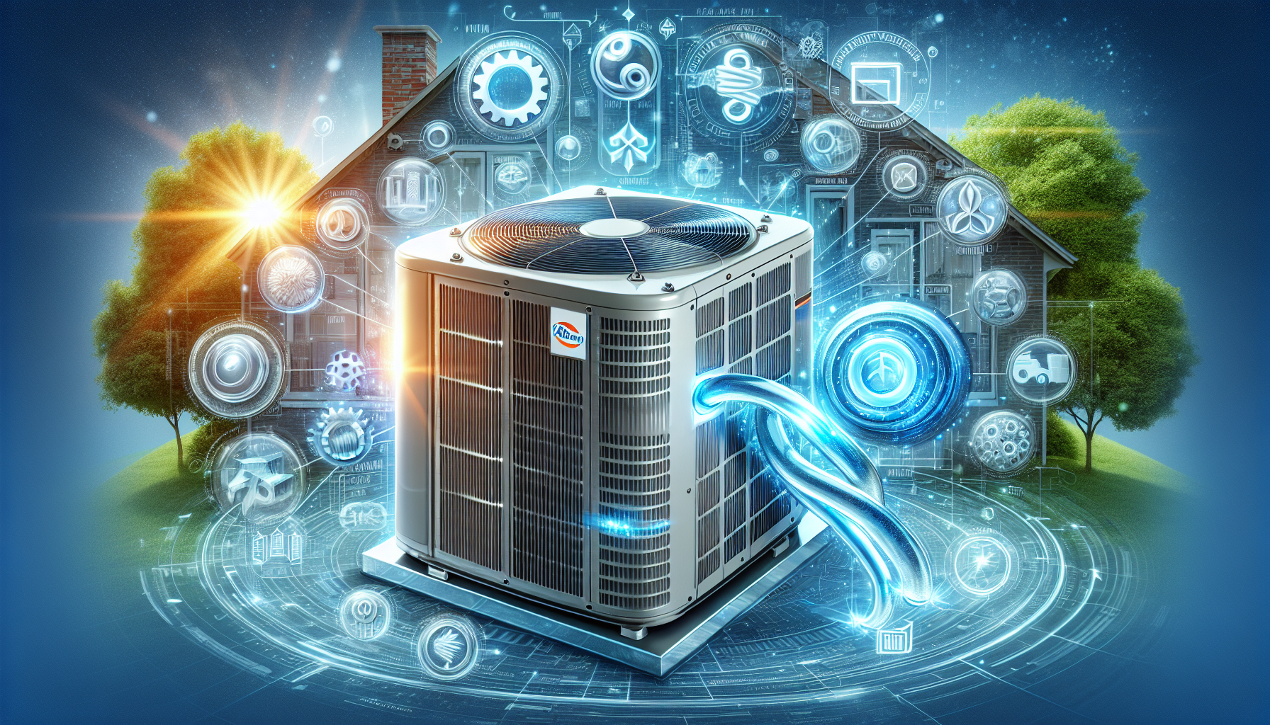 Illustration showing the durability and reliability features of the Rheem heat pump.