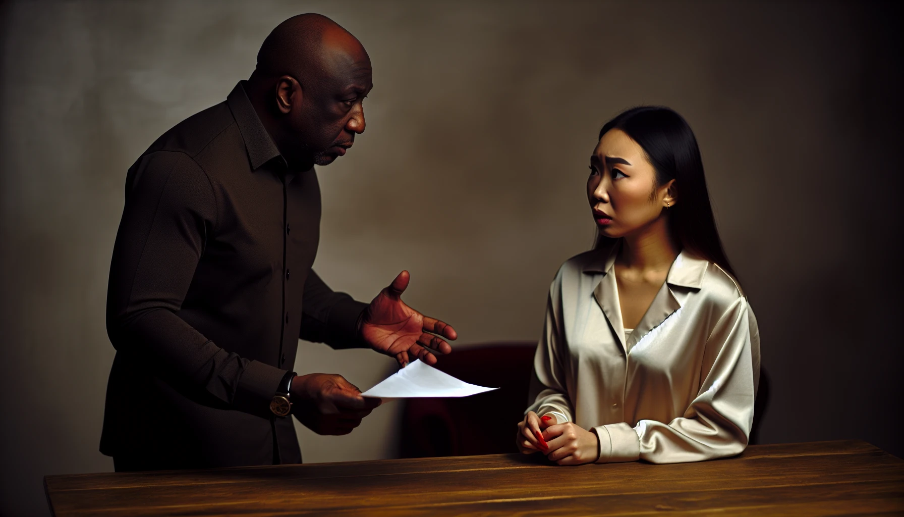 A couple having a serious conversation, representing responding to suspected cheating