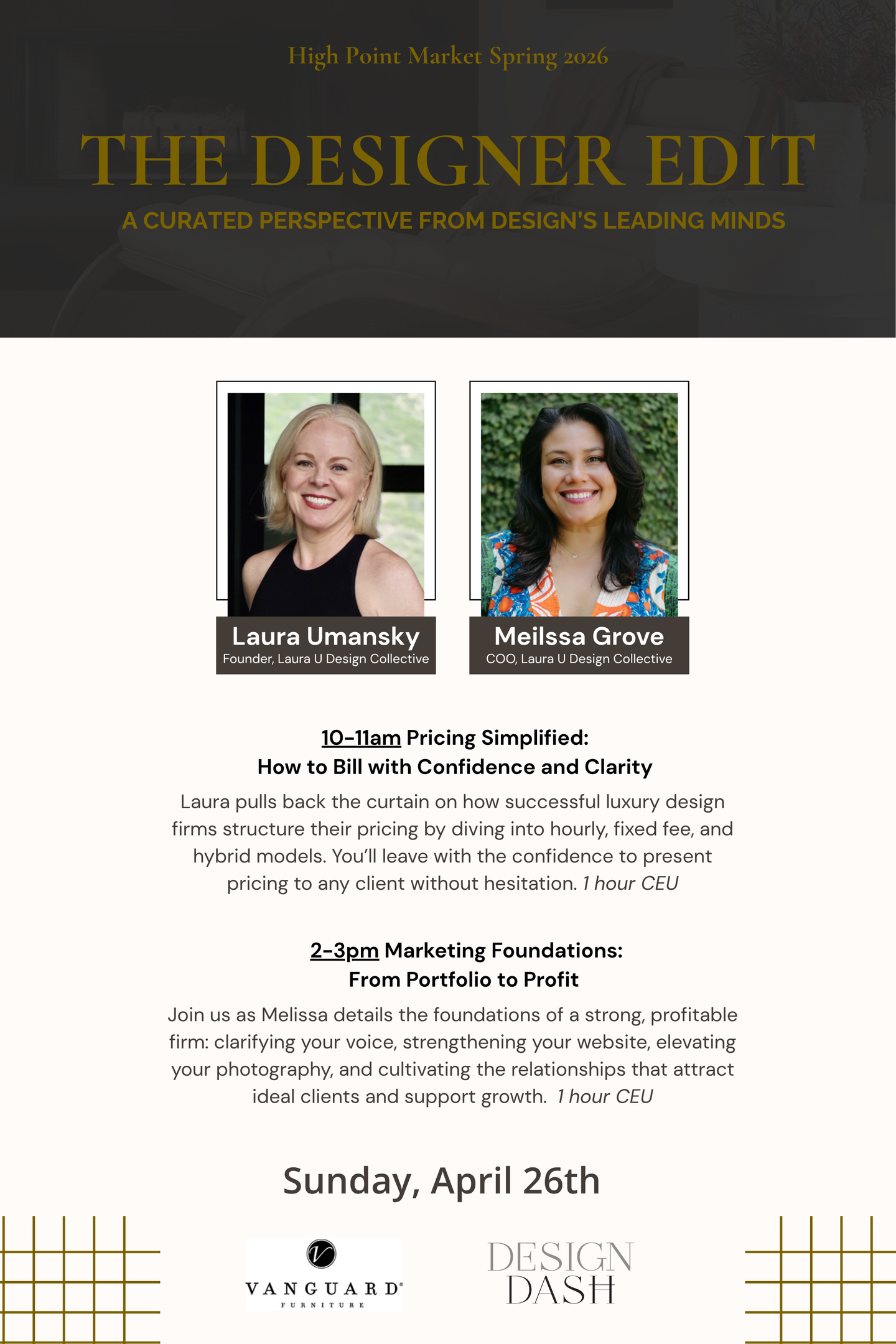 DesignDash Co-Founders Laura Umansky and Melissa Grove to Lead Two Business Workshops at High Point Market Spring 2026