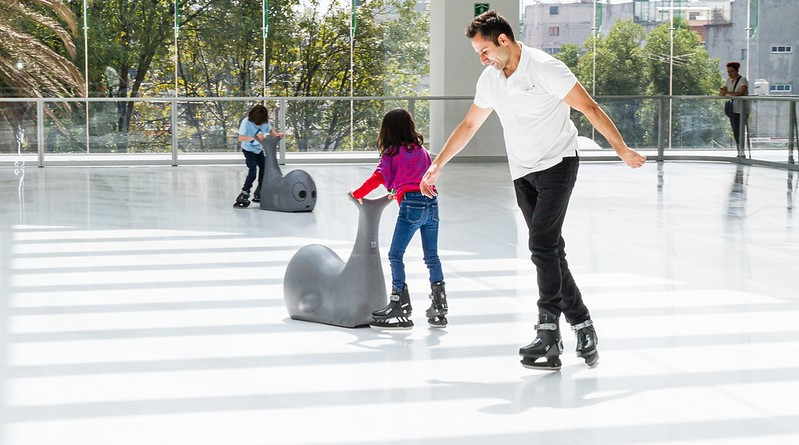 Figure skater on ice rink