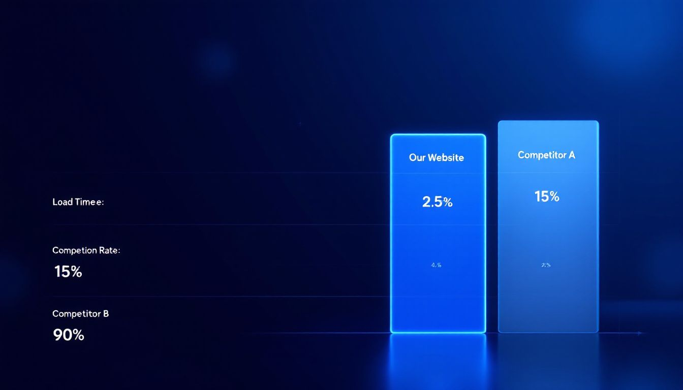 A comparison chart of website performance against competitors.