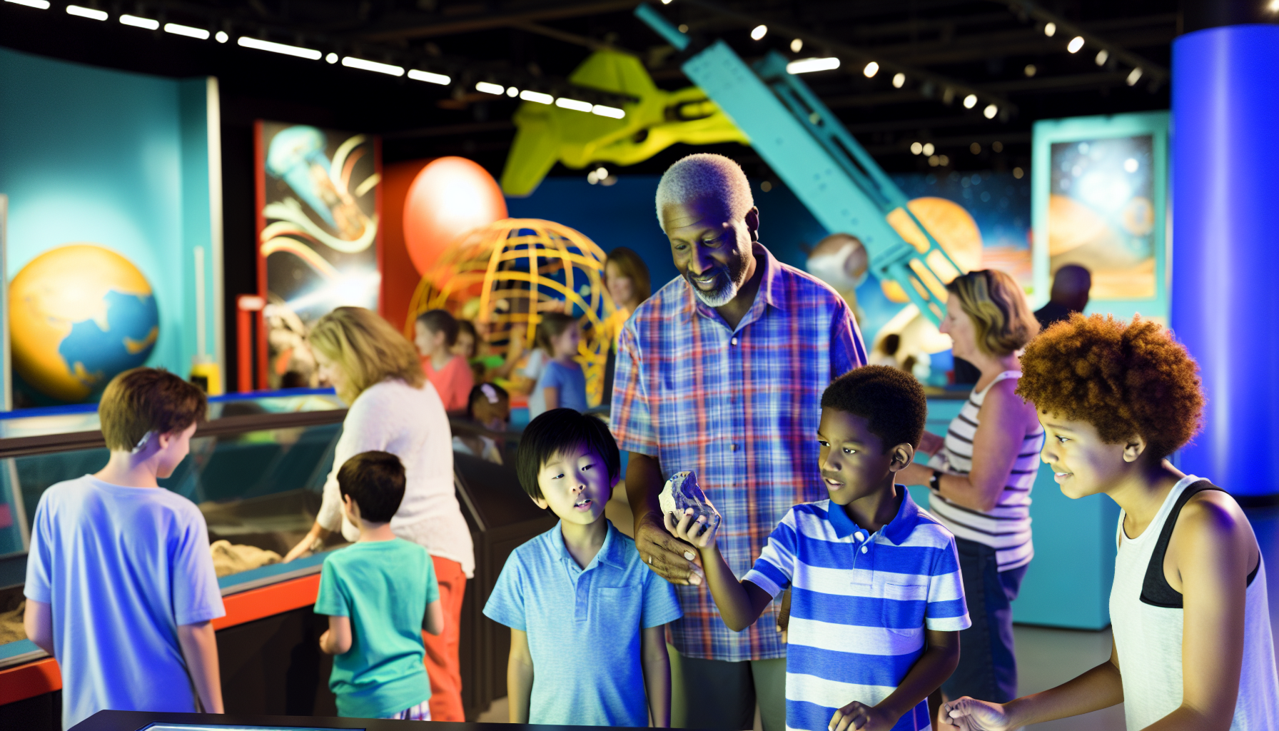 Children exploring interactive exhibits at Museum of Discovery and Science