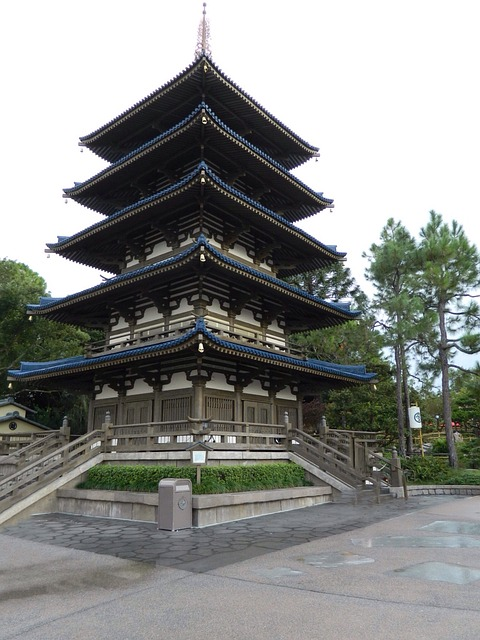 epcot, walt disney world, pagoda