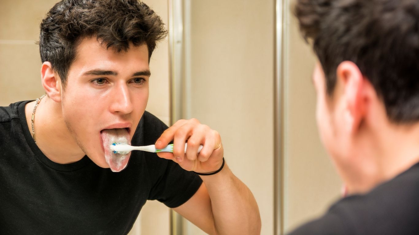 what order to brush floss and mouthwash