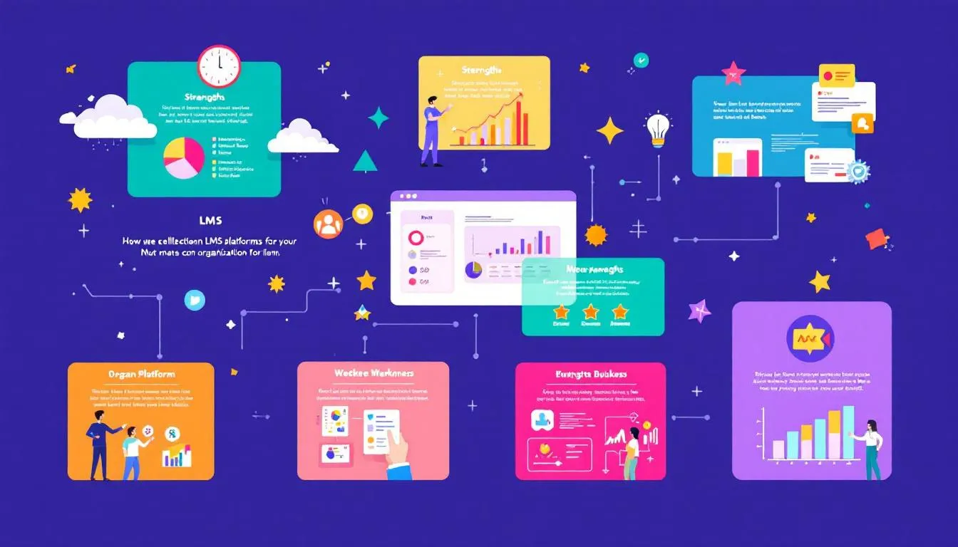 A selection of different LMS platforms for organizations to choose from.