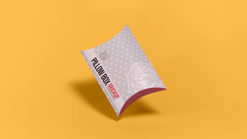 A mockup of a pillow box