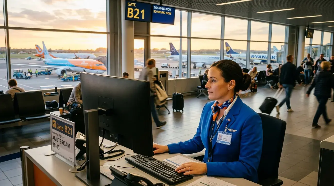 Traveler comparing two versions of a flight reservation