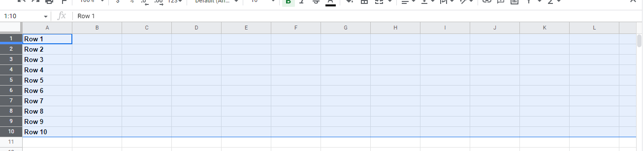 If you want to add multiple columns just select rows you want.