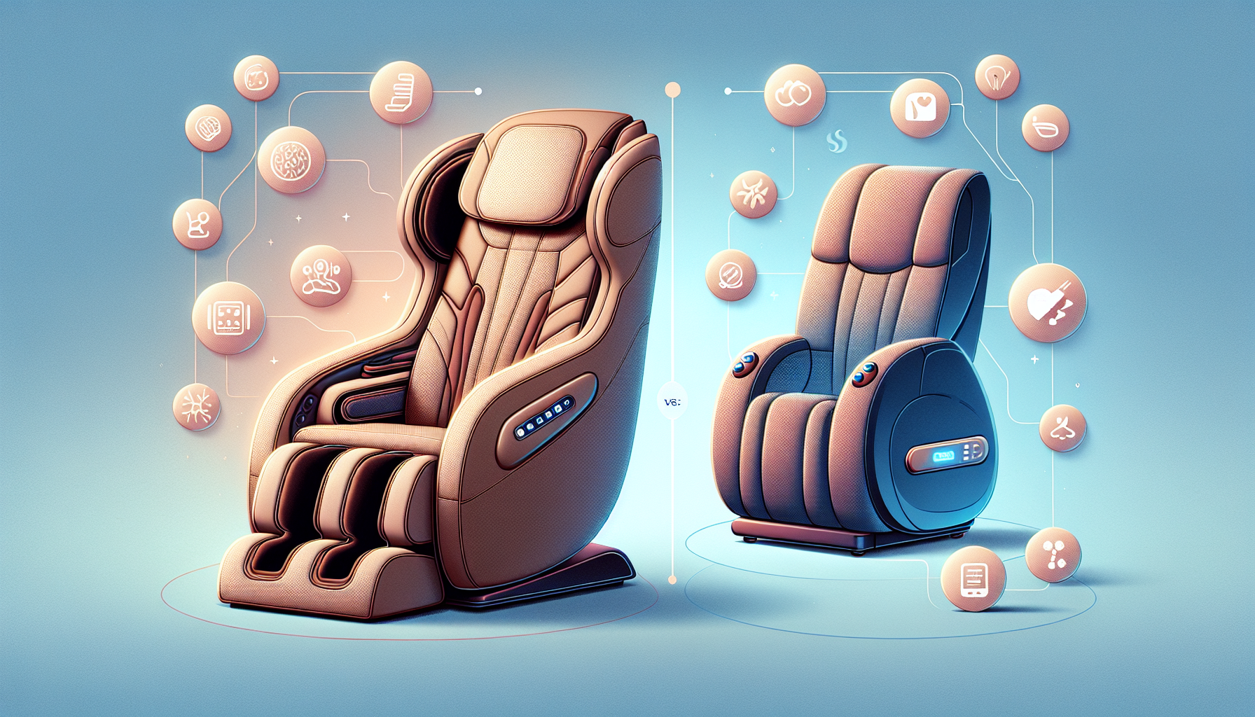 Comparison of stationary and portable massage chairs.