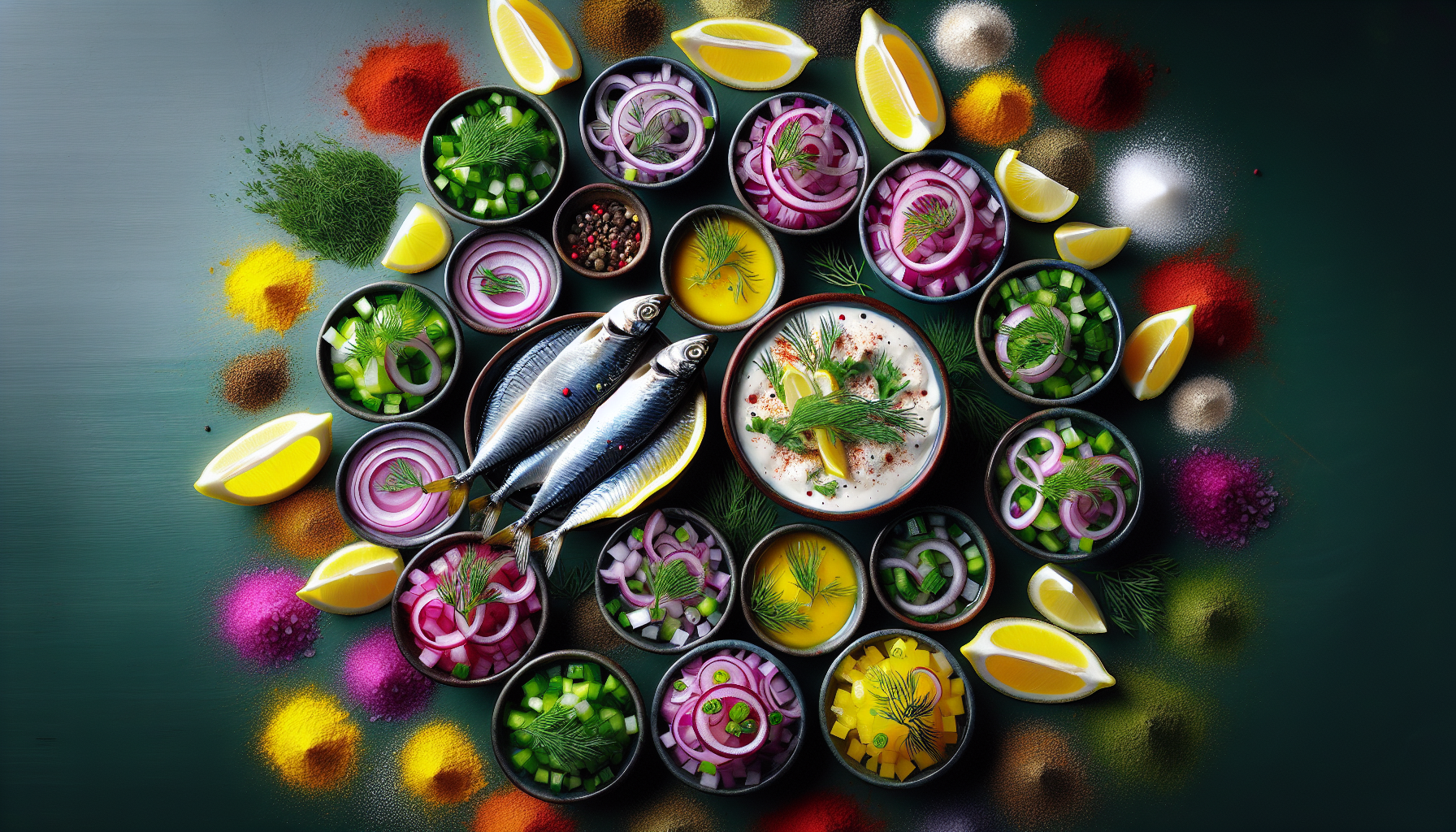 Urozmaicenie przepisu na śledzie w śmietanie z różnymi dodatkami.