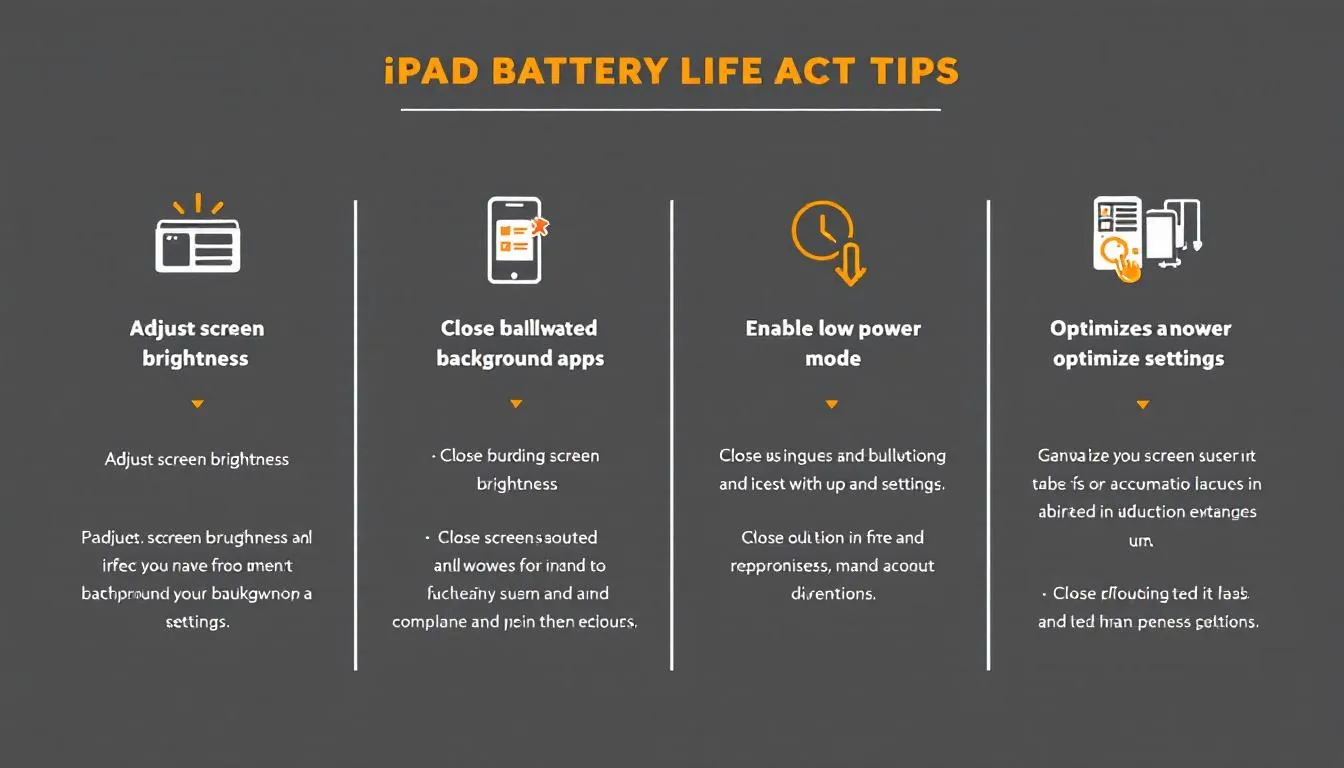 Activation du mode économie d'énergie sur un iPad.