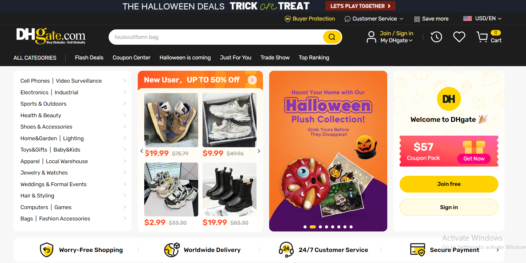 DHGate is an excellent choice for dropshippers looking to source Halloween costumes, Halloween party supplies, and Halloween decorations from a variety of suppliers.