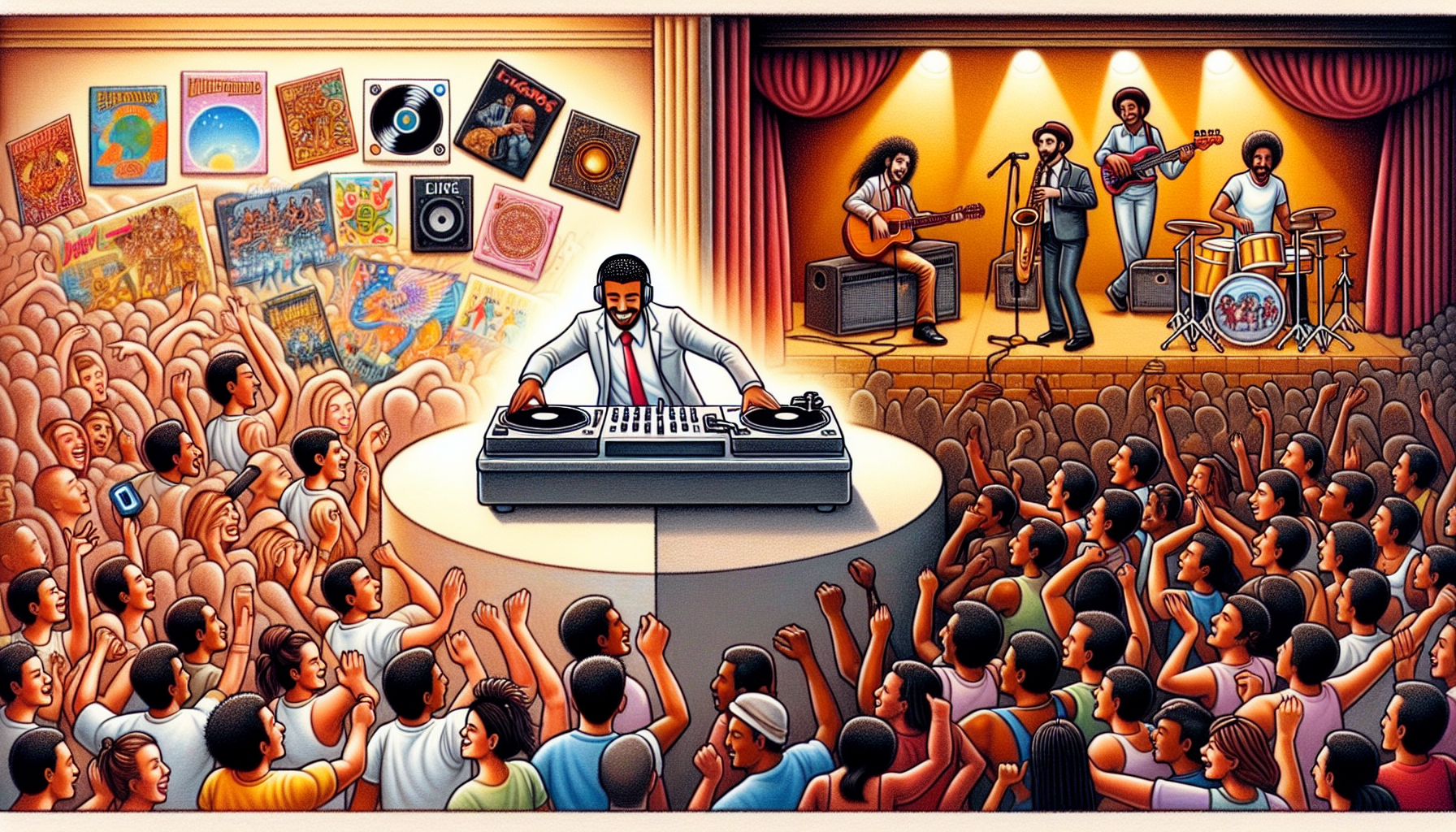 Comparing the costs of a DJ and a live band for a wedding