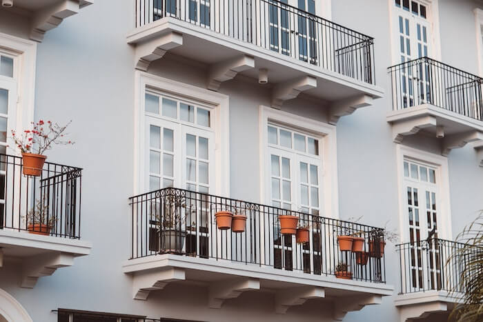 Apartment building balcony