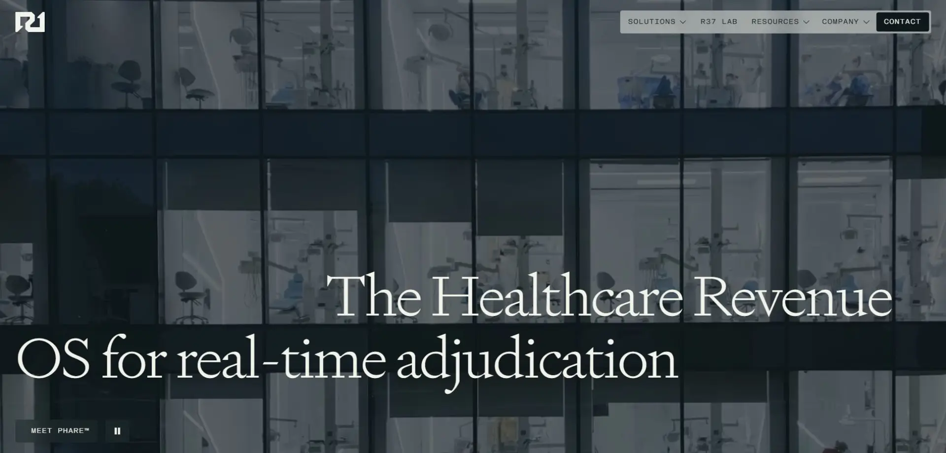 Homepage of R1 RCM website