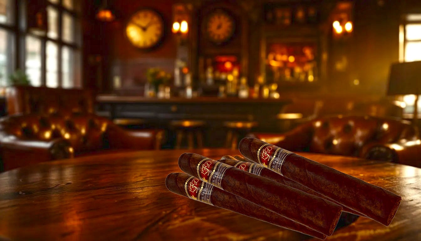 A tasting session featuring La Flor Dominicana Double Ligero cigars and flavor notes.