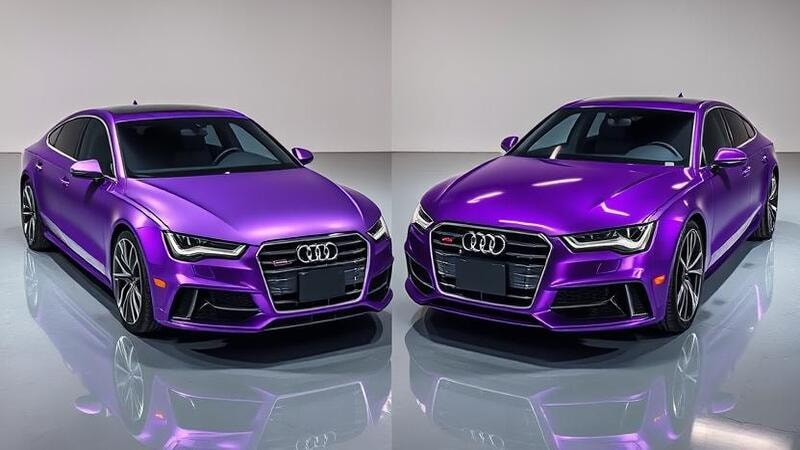 Satin vs Gloss Wrapped vehicle