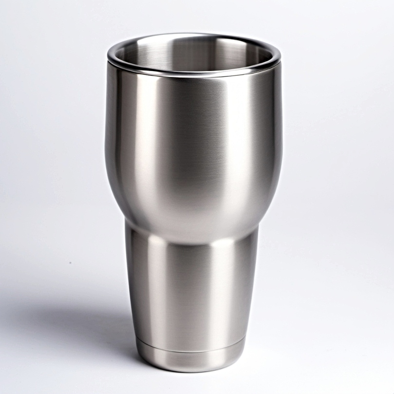 A tumbler made from stainless steel