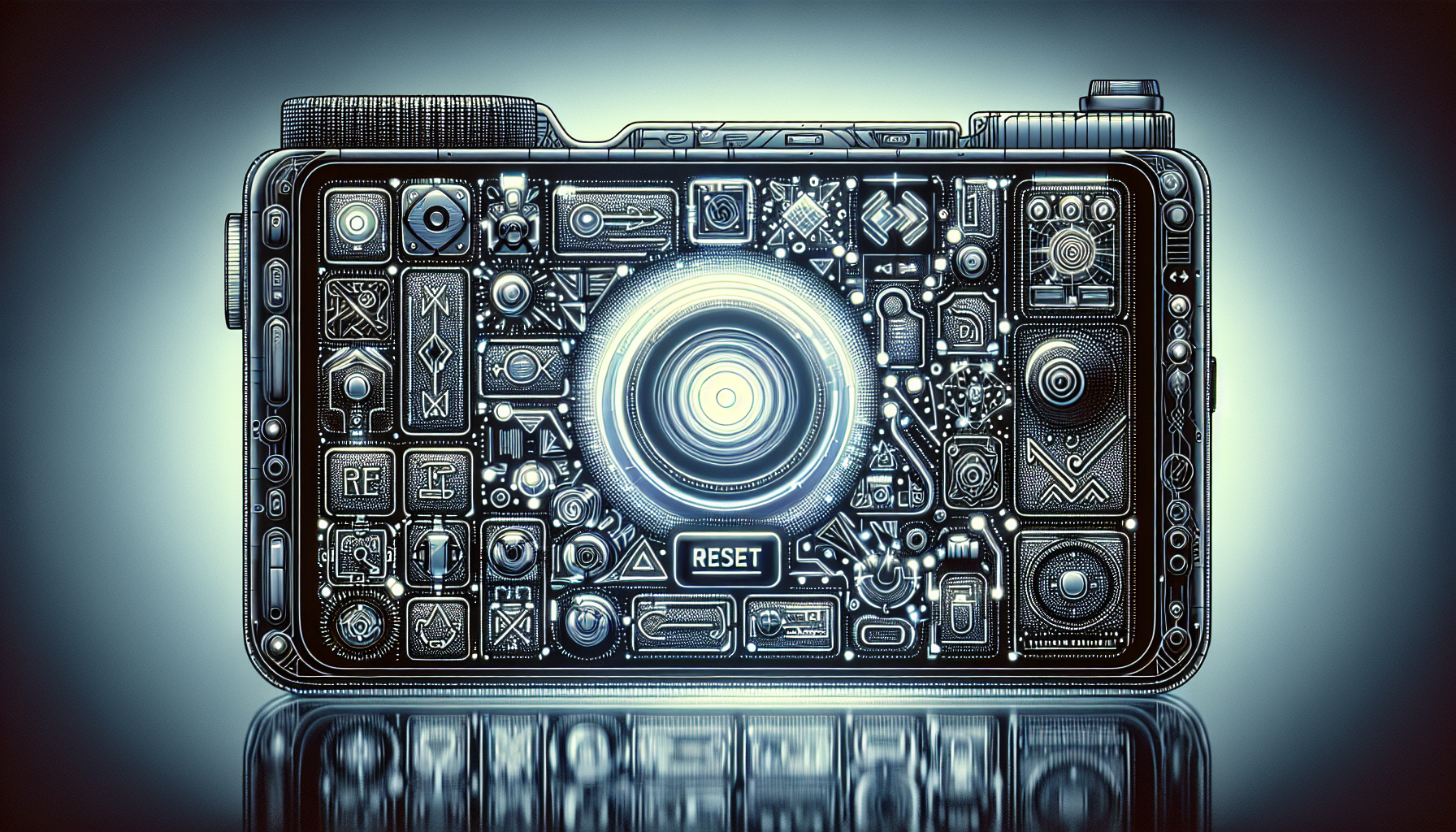 Illustration of camera menu layout