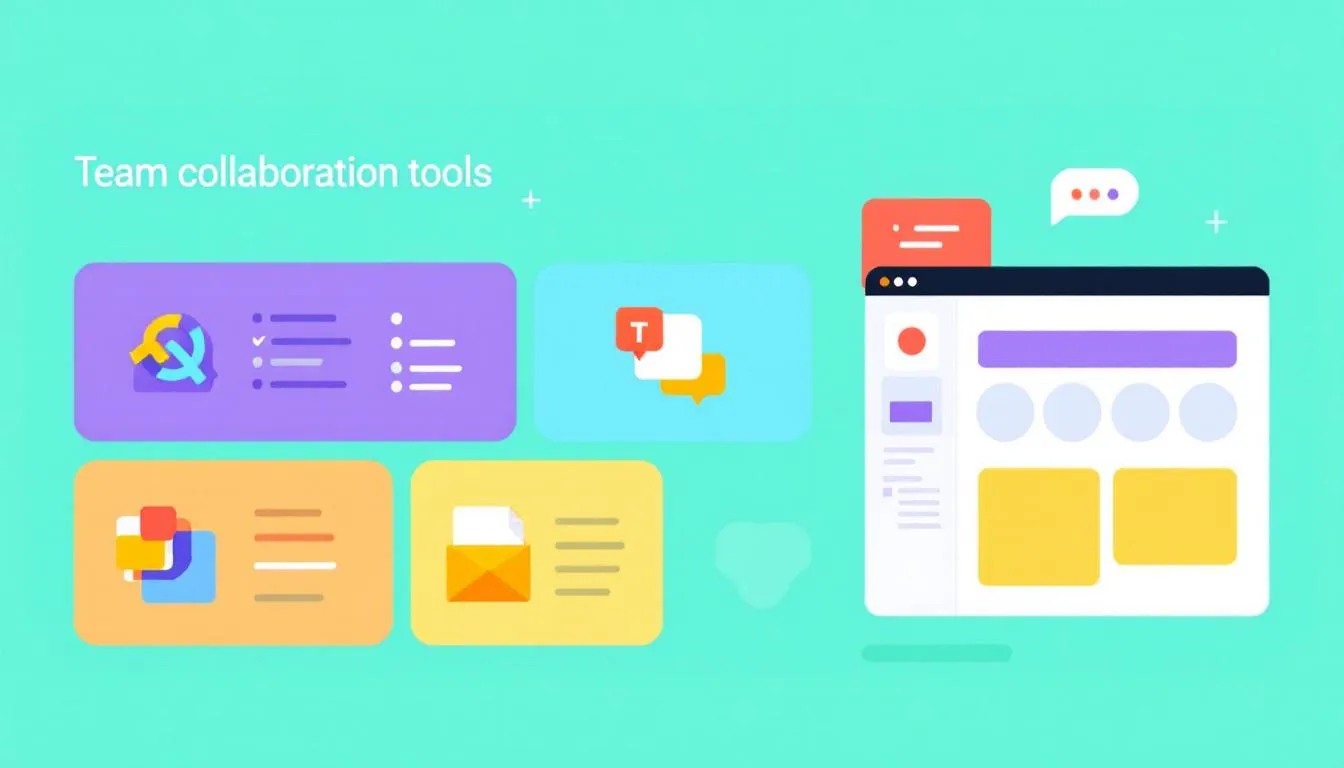A visual representation of project management tools used for team collaboration.